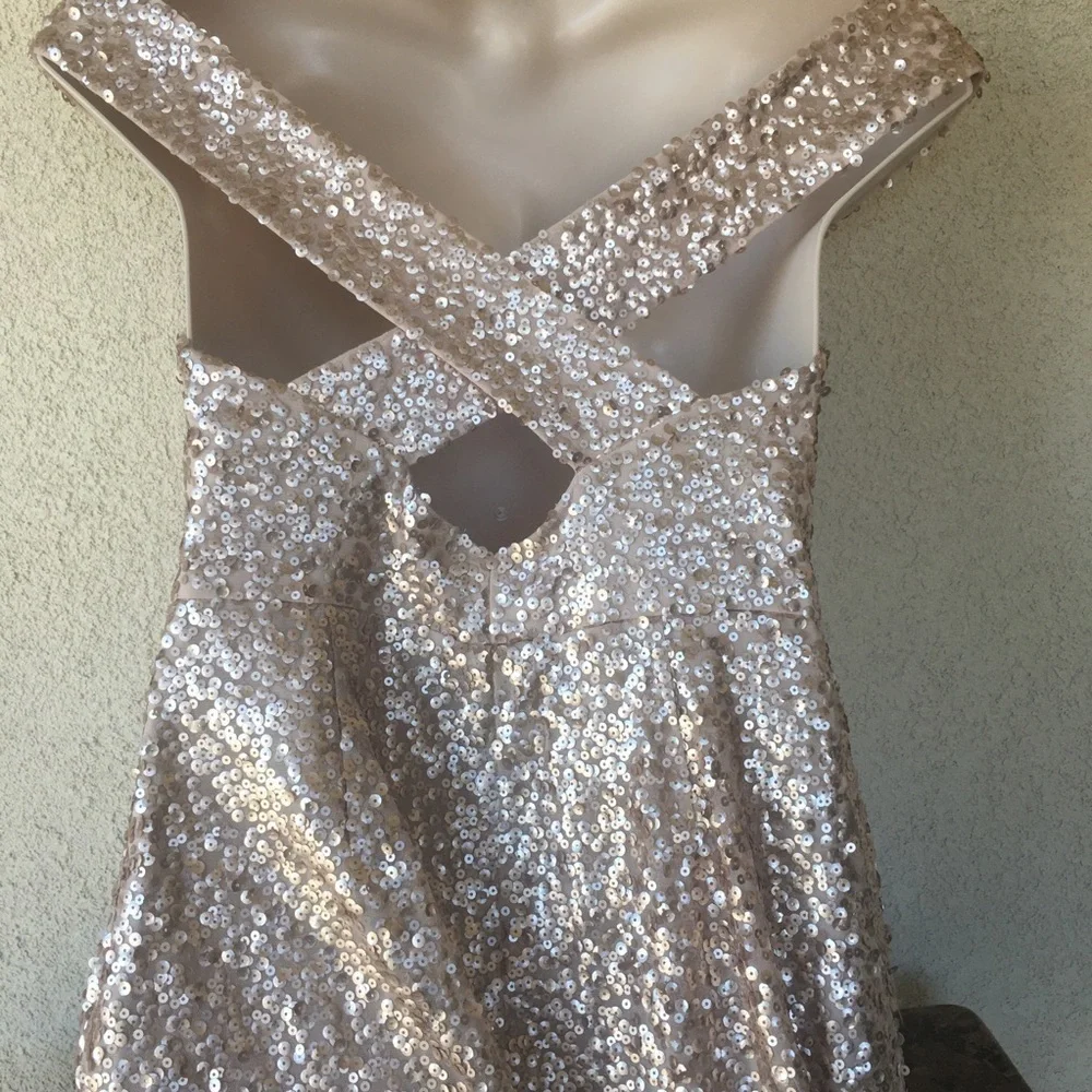 Dressy collection sequin Rose gold dress size 14